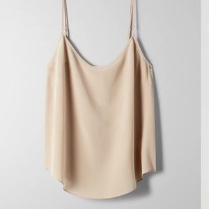 Burgundy 100% Silk flowy Aritzia Wilfred Tank Top | Nostalgia Silk Camisole